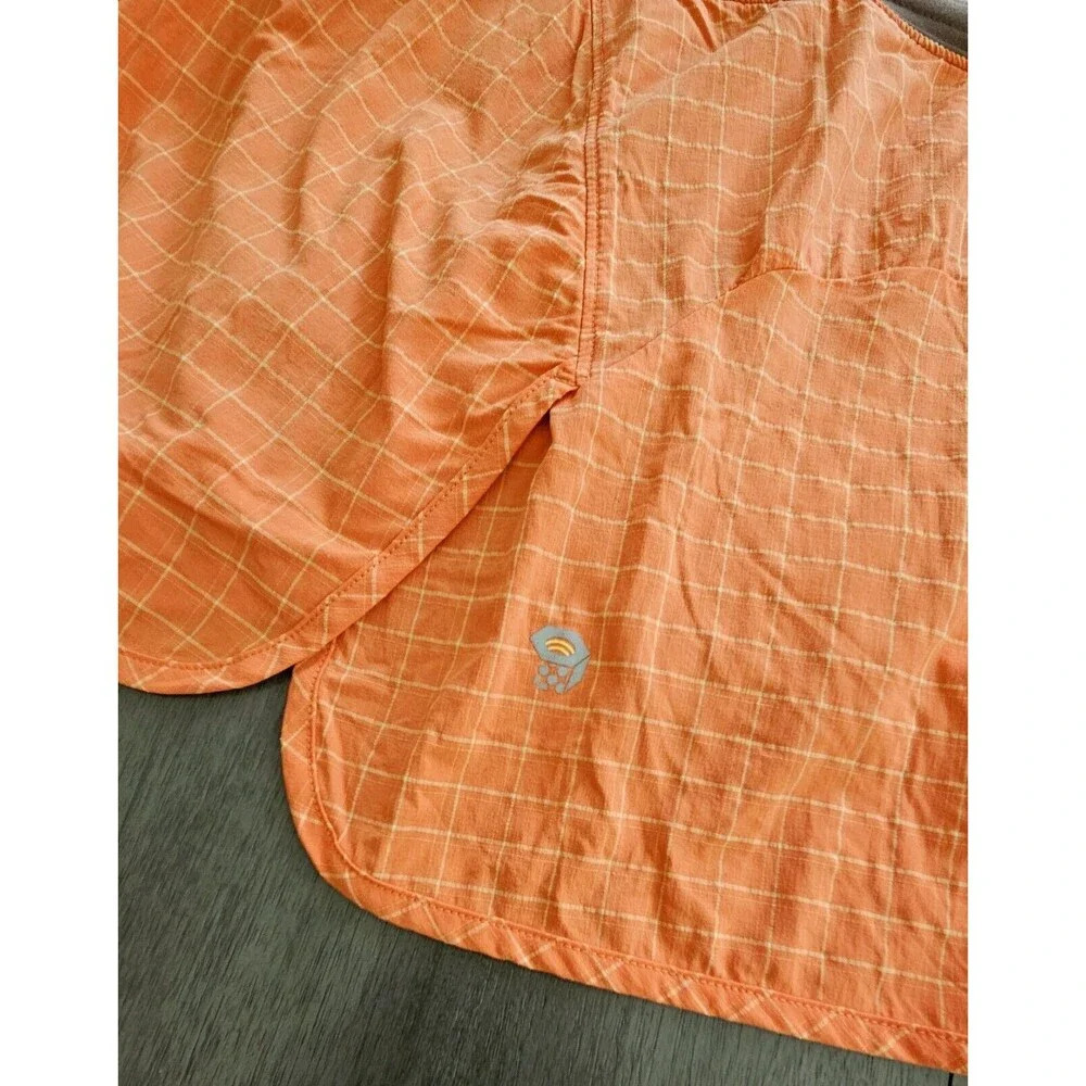 Mountain Hard Wear Checkered Pacer Skort Short Skirt Orange Brown Gorpcore - Picture 9 of 11